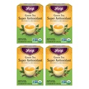 Yogi Tea Green Tea Super Antioxidant - 16 Bags per Pack (4 Packs) - Organic Antioxidant Support - Includes Licorice Root, Jasmine & More