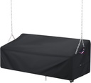 Porch Swing Cover, Waterproof Outdoor Hanging Swing Chair Cover for 2-Person Seating Bench, Patio Furniture Covers (56" L x 28" W x 18/25" H)