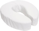 Essential Medical Supply Foam Padded Toilet Seat Cushion Riser - 4" Height, Hook and Loop Attachment for Easy Installation, Washable Vinyl Cover - Added Cushion for The Toilet with Pressure Relief