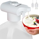 Automatic Drink Dispenser, Milk Dispenserfor Fridge Gallon, USB Rechargeable Food-Grade Touchless Beverage Dispenser-Electric Beer Tap with Date Recorder, Micro-Switch Sealing Cover, Cleaning Brush
