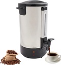 Commercial Coffee Maker, Stainless Steel Beverage Dispenser, 28L Quick Brewing Coffee Urn, for Coffee & Hot Tea, Cold Milk, Water, Black
