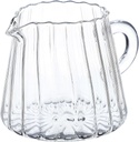 Glass Pitcher Elegant Shaped Glass Creamer Pitcher Tea Coffee Milk Creamer Creative Milk Frothing Frother Cup Jug (200 ml)