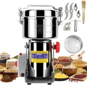 Grain Mill Grinder Electric Flour, 750g Corn Fine Powder Rice Grinder Wheat Mill for Home Kitchen Commercial Stainless Steel Spice Food Pepper Coffee Beans (Swing Type)