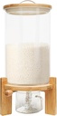 Grain Dispenser Multigrain Storage Jar Clear Glass Rice Flour Storage Sealed Jar Grain Storage Dry Food Beans Food Kitchen (7.5L)