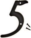 Hy-Ko 4” Classic Black Reflective Plastic House Number, Modern Raised Numbers for Exterior House, Durable Convenient Marking for Home Address with Included Mounting Hardware for Simple Installation