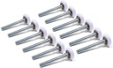 (12) Garage Door 2" Nylon Roller 4" Stem 11 Ball Bearing Smooth Quiet Heavy Duty