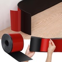 Rubber Baseboard.Baseboard Trim.(W) 5 Inch (L) 20 ft- Black - Peel and Stick Baseboard Trim-Flexible molding Trim.Vinyl Baseboard.Cove Base.Wall Trim - Baseboard