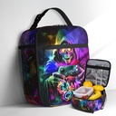 Game Lunch Box for Boys, Cool Insulated Reusable Gaming Lunch Bag, Video Game Controller Portable Lunch Boxes for Kids Teens Picnic School Work Office Travel