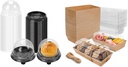 Bundle of 50 Pack Mini Cupcake Container and 50 Pack Charcuterie Boxes
