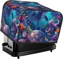 Oven Cover Kitchen Bread Machine Protector,4 Slice Toaster Cover For Home,Fingerprint Coaster Cover,Kitchen Small Appliance,Underwater Turtle Dolphin Octopus