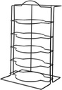 Unomor Multipurpose Wall-Mounted Plate Display Rack Iron Dinner Plate Holder Detachable Base Black Color for Use Space-Saving Storage Solution