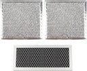 Microwave Oven Grease & Charcoal Filter Compatible with Samsung ME19R7041FS ME19R7041FS/AA ME19R7041FT ME19R7041FT/AA ME19R7041FB ME19R7041FB/AA, 1 Pc Grease Trapping & 2 Pcs Activated Carbon Filter