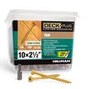 Deck Plus 2-1/2 Inch Epoxy Coated Exterior Wood and Fence Screws #10 x 2-1/2" Torx/Star Drive Included Coarse Thread, Outdoor Rust Resistant Decking Screw, Tan, 5 lb Box, 365 Pieces | 48416