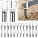Shimeyao 25 Pcs Concrete Metal Screed Rebar Chairs for Use with 3/8" x 2" Flat Bar Metal Screed Pipe Applicable Building Laying Scenes to Make The Concrete Laying Level