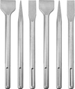 CertBuy 6-Piece SDS Max Concrete Drill Bit Set - Rotary Hammer Bits Including Point, Flat and Scaling Chisels
