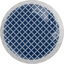 Moroccan Classic Navy Blue Geometric Pattern 4 Pcs White Glass Drawer Knobs Dresser Knobs Pulls Door Knobs Handles for Kitchen Wardrobe Cupboard Hardware Furniture