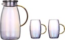 Drink Bottle Luxury Glass Water Jug Cold Heat Resistant Pitcher Borosilicate Kettle with Handle and Filter Lid Iced Tea Maker Juice Carafe Water Pitcher