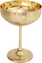 Metal Martini Glasses, Metal Champagne Glass Stainless Steel Martini Engraved Goblet Cocktail Glasses Goblets (Gold Flower)