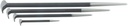 K Tool International 71600 4 Piece Pry Bar Set for Garages, Repair Shops, and DIY, Lady Slipper Style, Heavy Duty Heat Treated Steel, Rolling Head, Organizing Case, Includes Sizes 6", 12", 16", 20"