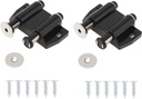 Magnetic Touch Latch, 2 Pack Cabinet Push Open Double Magnetic Door Latches and Catches (2, Black)
