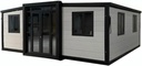 40ft Modern Modular Prefab Tiny Home – 3-Bedroom ADU with Pre-Installed Plumbing, Electrical, Insulated Panels & Contemporary Design