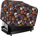 Oven Cover Kitchen Bread Machine Protector,4 Slice Toaster Cover For Home,Fingerprint Coaster Cover,Kitchen Small Appliance,Halloween With Skull
