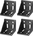 uxcell 4Pcs Inside Corner Bracket Gusset, 78x78x79mm 8080 Angle Connectors for 8080 Series Aluminum Extrusion Profile Black