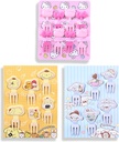 Food Picks - Toothpicks for Appetizers - Durable Plastic Decorative Toppers - Add Fun to Bento Boxes, Lunch & Party Snacks (3 Pack Set (Kitty 8pcs+Cinnamonroll 6pcs+Pompom-Puin 6pcs))