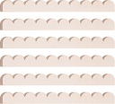 AWIZOM 12 Pcs Unfinished Wooden Scalloped Trims 15.75 x 1.58 Inch Decorative Wood Moulding Trim Scalloped Edge Wood Molding DIY Moulding Trim for DIY Crafts Home Wall Cabinet Shelf Window Door Decor