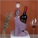 Wine Racks Countertop Single Bottle Wine Rack, Female Creative Sculpture Storage Rack Resin Crafts Countertop Cabinet,for Bar and Wine Cellar Small Wine Rack (Color : Purple)