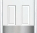 Deck the Door Decor | Door Kick Plate - Anodized Aluminum – Screw Mount – Satin Black, Satin Nickel, Shiny Brass & Oil Rubbed Bronze Finish – Many Sizes (8x34", Satin Nickel)