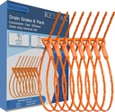 8 Pack 25inch Drain Snake Clog Remover, Drain Hair Remover, Sink Snake Drain Auger Cleaner Tool For Bath Tub, Toilet, Kitchen Sink, Sewer