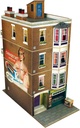 The CityBuilder Apartment Building Cardboard Model Making Kit - O Scale Model Railroad Building