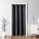 ChrisDowa Blackout Door Curtains for Doorway Privacy, Grommet Closet Curtains for Bedroom Closet Door, Thermal Insulated Temporary Doorway Cover Room Divider Drapes (1 Panel, Dark Grey, 34 x 80 Inch)