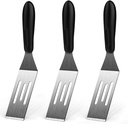 Small Spatula 3 Pieces, Metal Spatulas for Kitchen Use, Stainless Steel Mini Serving Spatula for Flipping and Cooking, Ideal for Brownies, Tiramisu, Cookie, Lasagna or Pancakes, etc