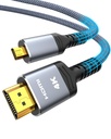 Highwings 4K Micro HDMI to HDMI Cable 10 FT, 4K@60Hz, Micro HDMI Cord HDR Compatible for DSLR Camera, Raspberry Pi, GoPro Hero to TV, Laptop, Computer, Monitor, for Video, Audio, Image, Streaming