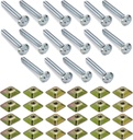 16 PCS Anti-Theft Post Attachment Kit Sign Mounting Hardware for U Channel Post, Sign Post Mounting Bolts and Nuts,2.5" Bolt
