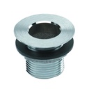 Krowne 23-111 1-1/2" Long Heavy-Duty Faucet Drain with Locknut and Washer Replacement Accessory Kit for Commercial Kitchen Sink | Fits 1-3/8" Opening | 1" NPS Male Thread; 2" Flange | Nickel Plated
