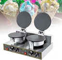 Commercial Electric Egg Roll Machine, Ice Cream Cone Maker, Electric Waffle Cone Maker,for Dessert Shops, Ice Cream Shops (Double Head)