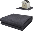 8.2x6ft Outdoor Storage Shed Floor Protector, Non Slip Garage Carport Oil Mat, Flooring Protector Pad for Patio, Furniture, Moto, Car