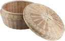 1pc Bamboo Storage Box Lid Versatile Container for Tea Snacks Fruits and Bread Sturdy and Stylish Bamboo Basket for Home Office and Supermarket Use