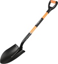 Heavy Duty Digging Shovel with Trenching Blade and D-Handle, Fiberglass Handle,Ideal for Garden, Landscaping, Construction, and Masonry - Perfect for Digging Soil, Dirt, and Gravel.