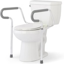 Medline Guardian Toilet Safety Rail – Adjustable Height, Robust & Reliable, 300 lb Weight Capacity, Ideal for Medical Patients, Hospitals, Nursing Homes