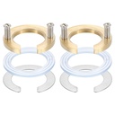 uxcell 2Sets Female Thread Hex Lock Nut M32 Brass C-Type Single Hole Faucet Lock Nuts with C-Type Gasket, Faucet Fixing Tool Set for Kitchen Bathroom Basin Sink