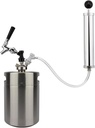 5L Mini Beer Keg Growler For Craft Beer Dispenser System Draft Beer Faucet With Perfect Air Pump With Gas Ball Lock