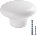 White Cabinet Knobs for Kitchen Farmhouse Drawers Cabinet Knobs Vintage Round Knobs for Dresser Drawers Pull Handle Knobs with Screws for Door Bathroom Ceramic Cabinet Hardware 20 Pack