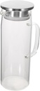 1Pc Glass Tea Kettle Heat Cold Resistant Teapot for Home Office Elegant Design for Iced Tea Juice Beer Homemade Drinks Premium Glass Pot