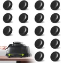 Aieve Black Appliance Slider, 16 Pcs Self Adhesive Appliances Sliders Countertop Caster Wheels, Kitchen Essentials Organization Home Must Have Gadgets
