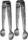 UPKOCH 2pcs Small Clip Sugar Cube Clip Lemon Cake Fruit Candy Mini Clips Ice Serving Tongs Mini Bar Stainless Steel Food Clips Candy Scoops Household Ice Tongs Compact Ice Tongs Buffet