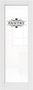 1-Lite Clear Glass Solid Core Door Slab Solid Wood Standard Size Interior Doors,30''x 80'',pantry016